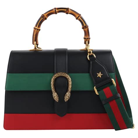 gucci black bag with green and red strap|red gucci shoulder bag.